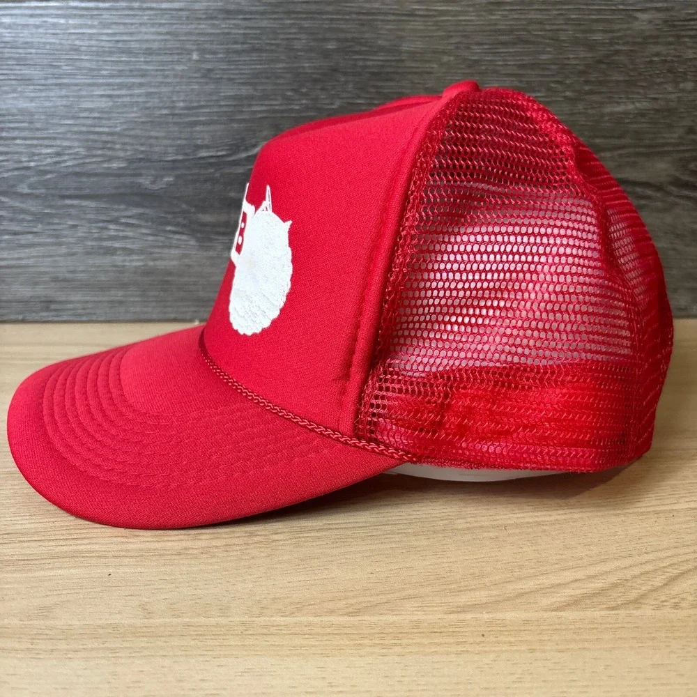 Vintage FRB Hat Cap Snapback‎ Red Trucker Tractor Farming Adjustable